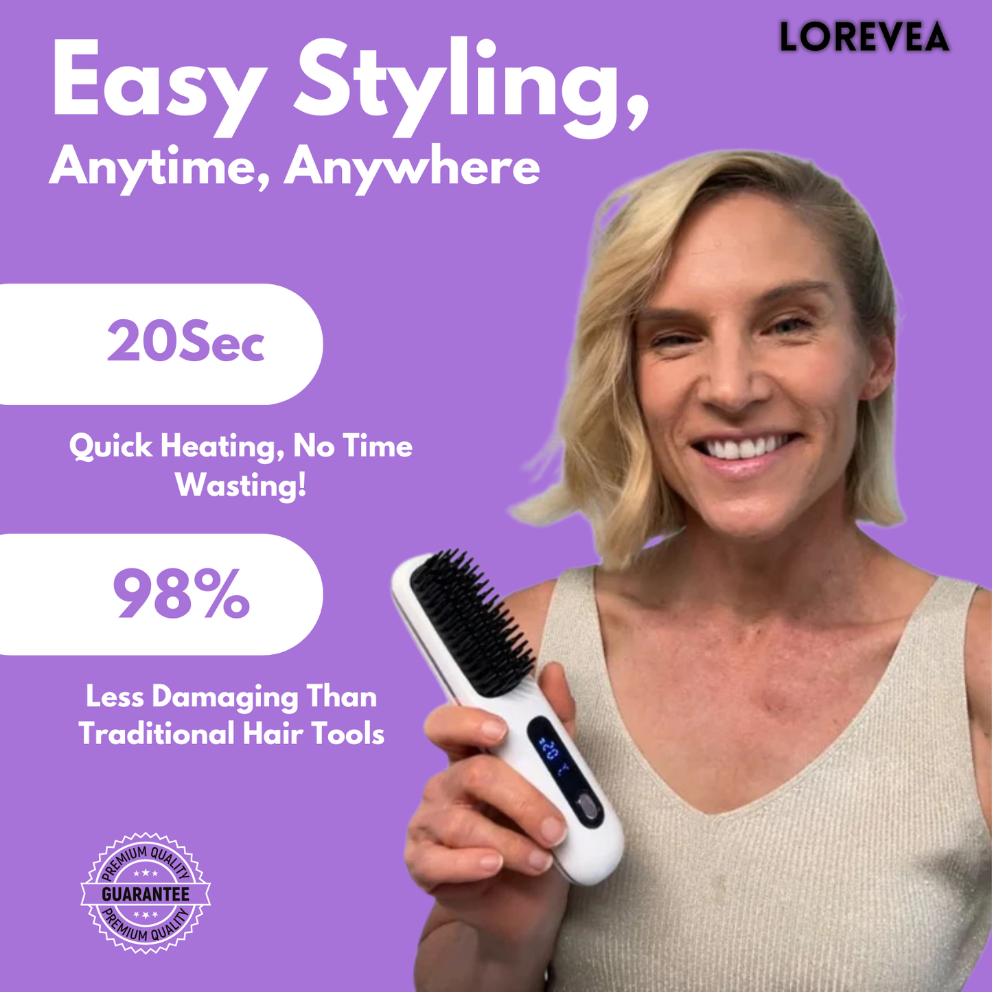 Lorevea™ Portable PureStraight Brush PRO